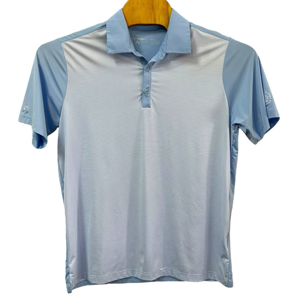 Antigua Men's Light Blue Short Sleeve Polo Shirt     Sz L‎